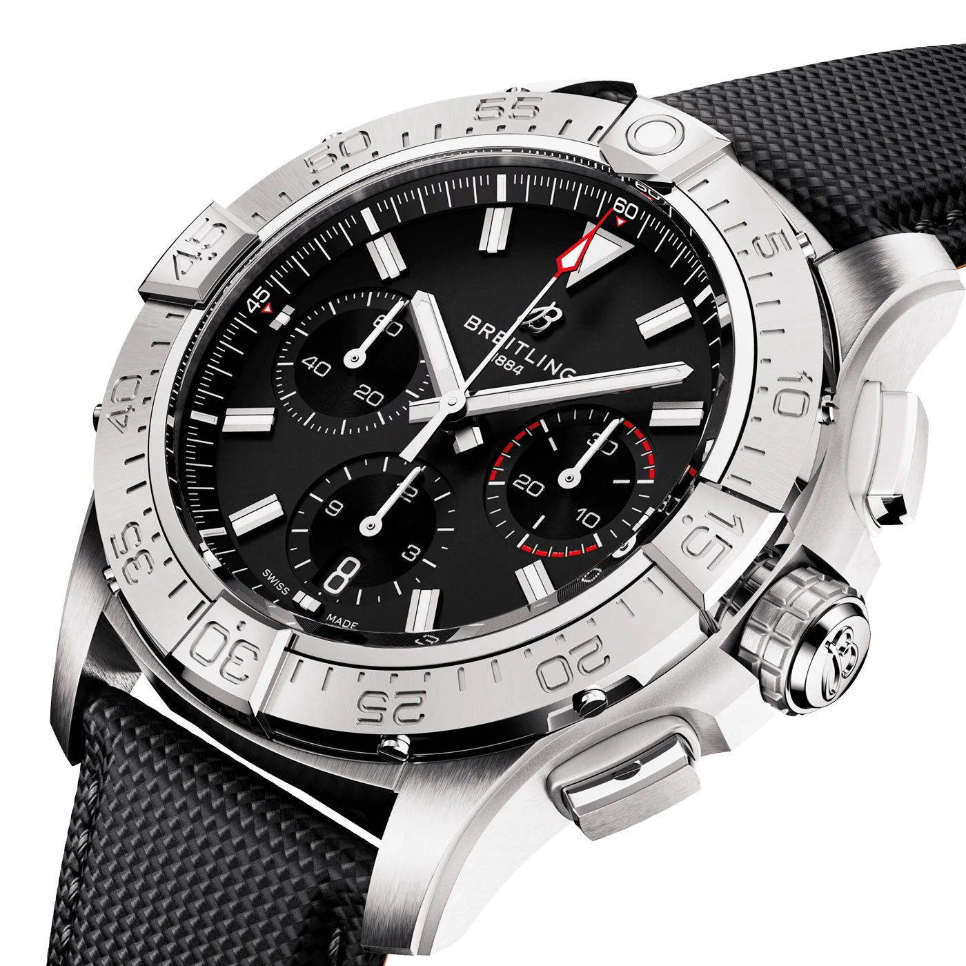Avenger Chronograph 42mm Black Dial Automatic Strap Watch - Image 2