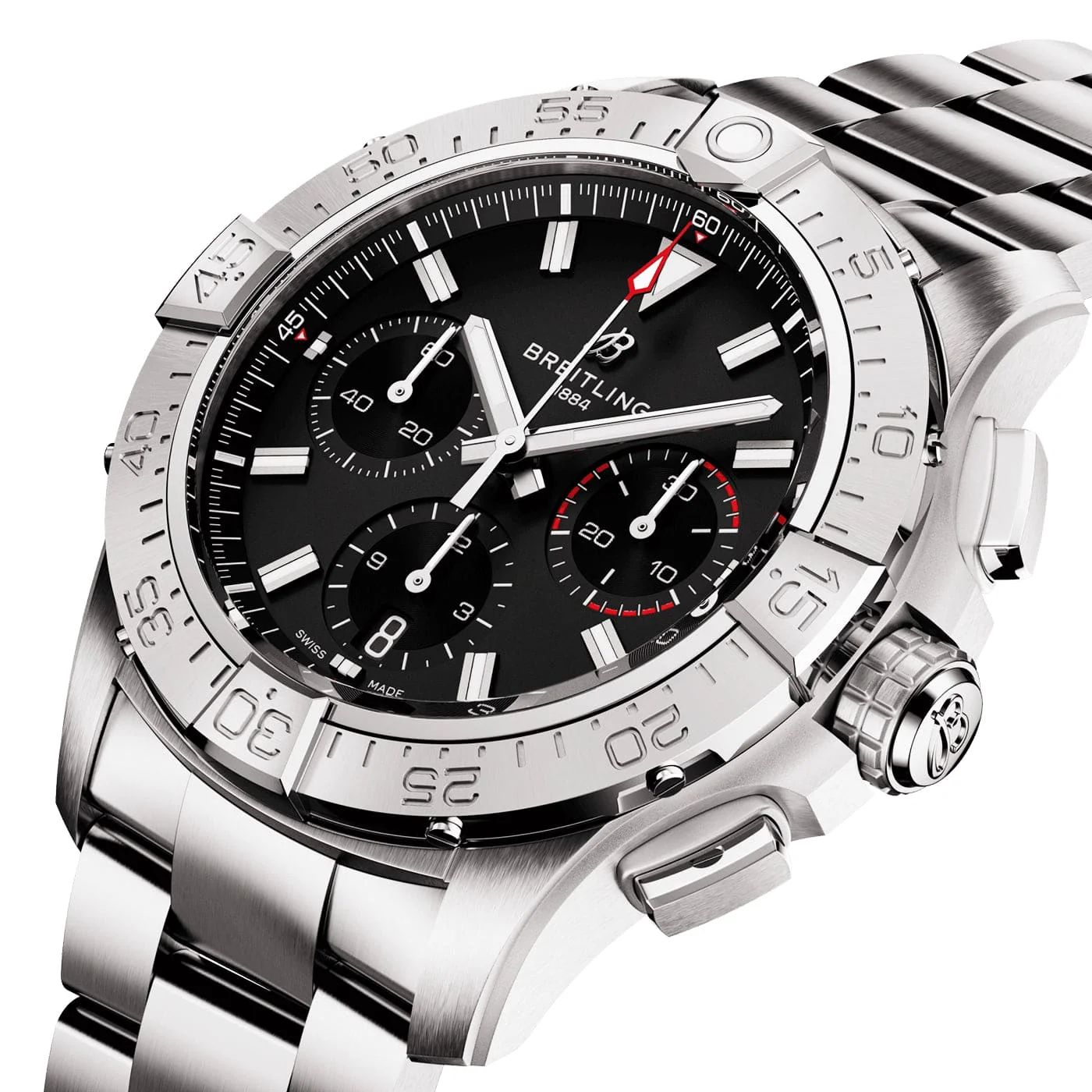 Avenger Chronograph 42mm Black Dial Automatic Bracelet Watch - Image 2