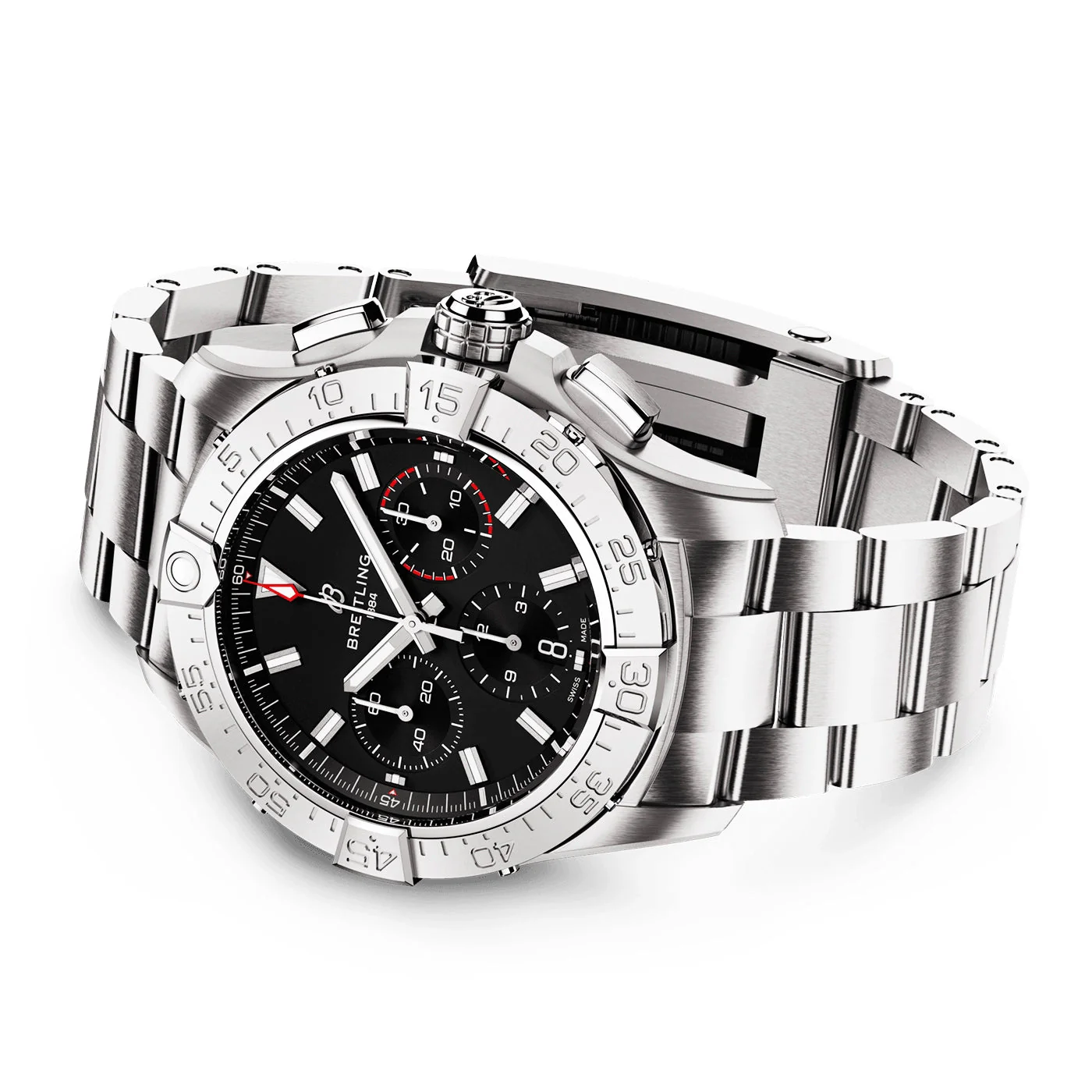 Avenger Chronograph 42mm Black Dial Automatic Bracelet Watch - Image 4