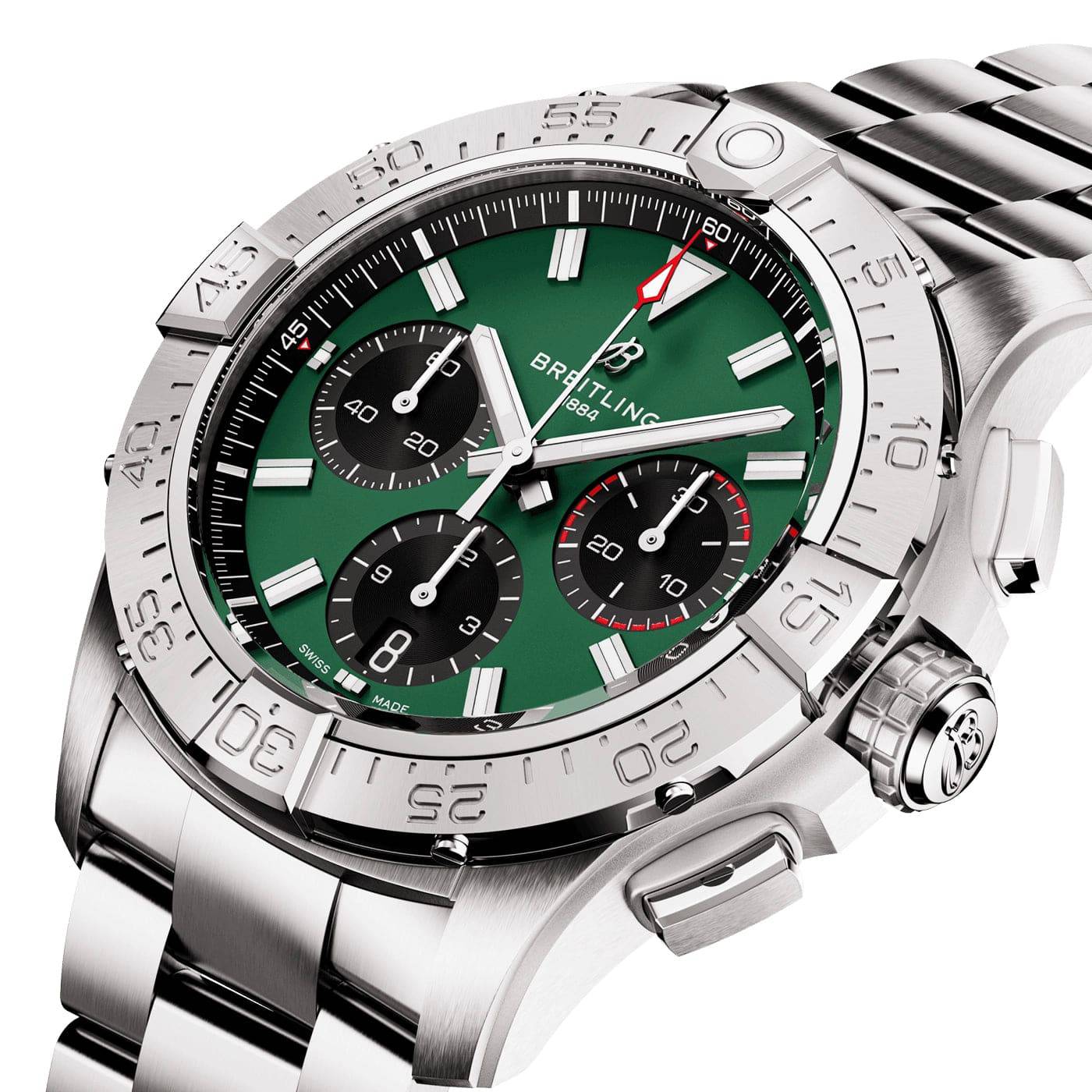 Avenger Chronograph 42mm Green Dial Automatic Bracelet Watch - Image 2