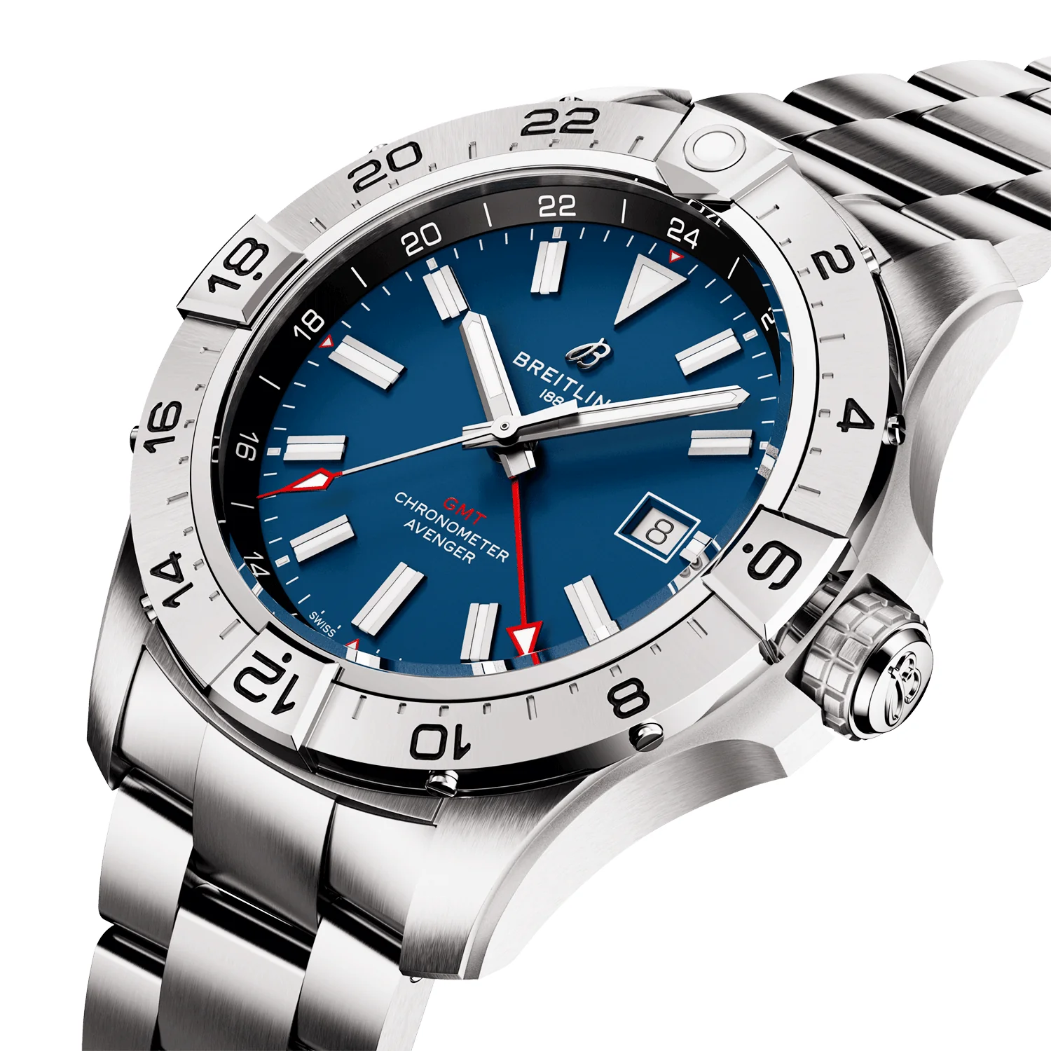 Avenger GMT 44mm Blue Dial Automatic Bracelet Watch - Image 2