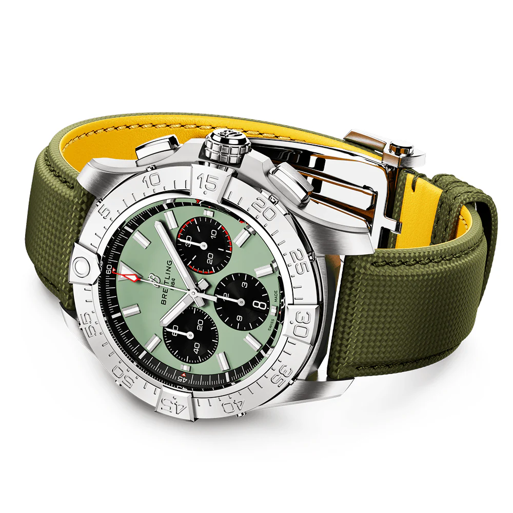 Avenger 44mm Green Dial Automatic Chronograph Strap Watch - Image 3