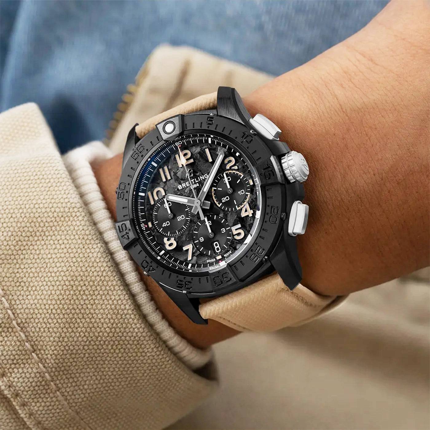 Avenger Night Mission Chronograph 42mm Men's Black Ceramic Watch - Image 5
