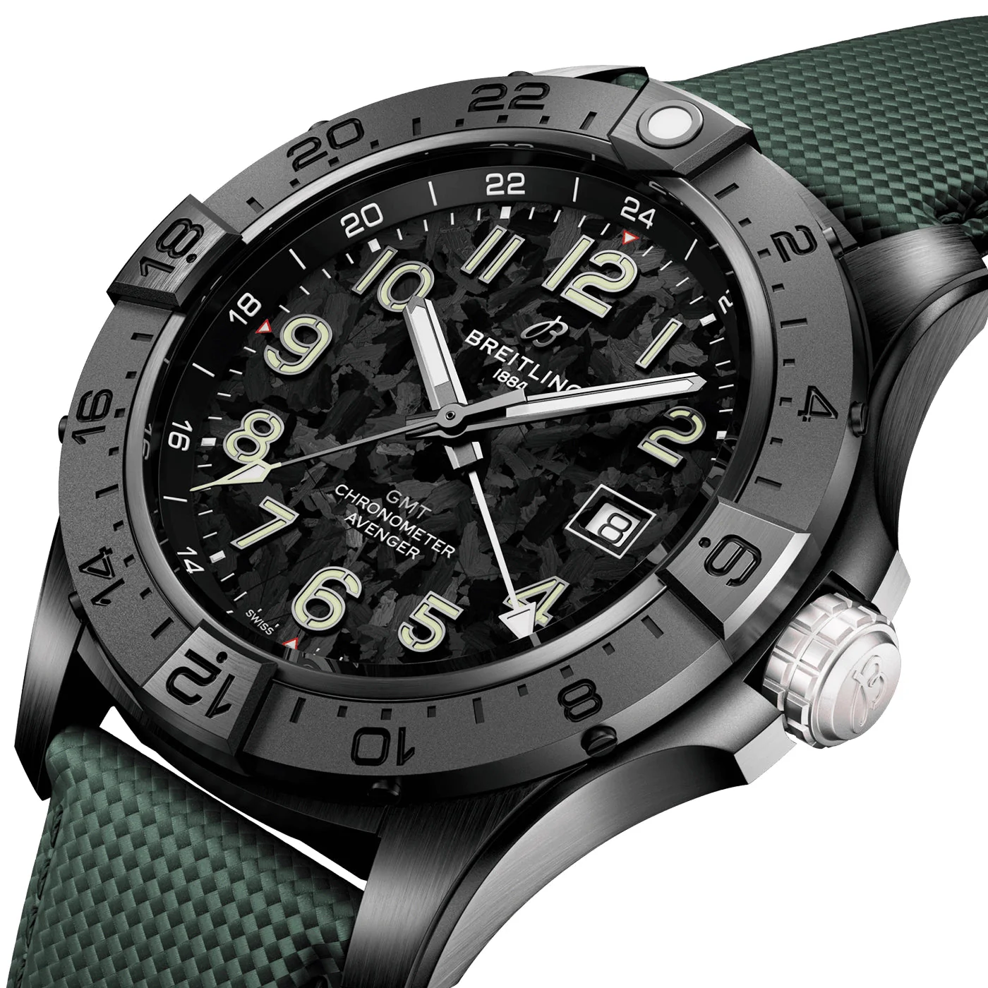 Avenger Night Mission GMT 44mm Men's Black Ceramic Watch - Image 2