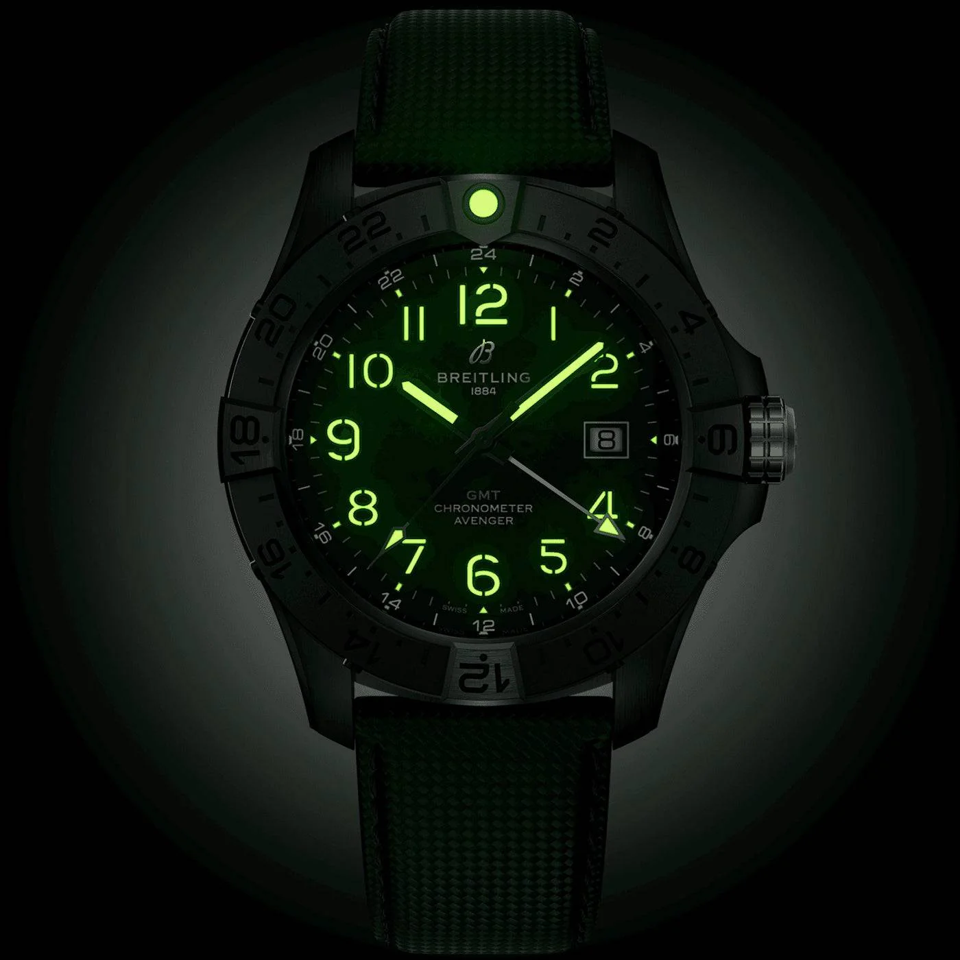 Avenger Night Mission GMT 44mm Men's Black Ceramic Watch - Image 4