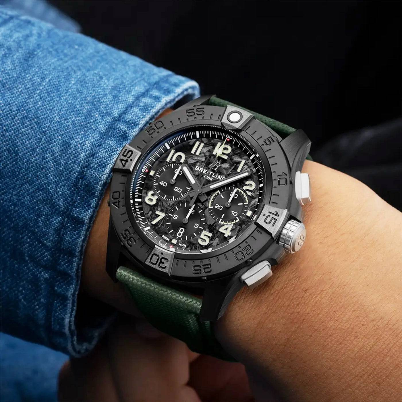 Avenger Night Mission Chronograph 46mm Men's Black Ceramic Watch - Image 5