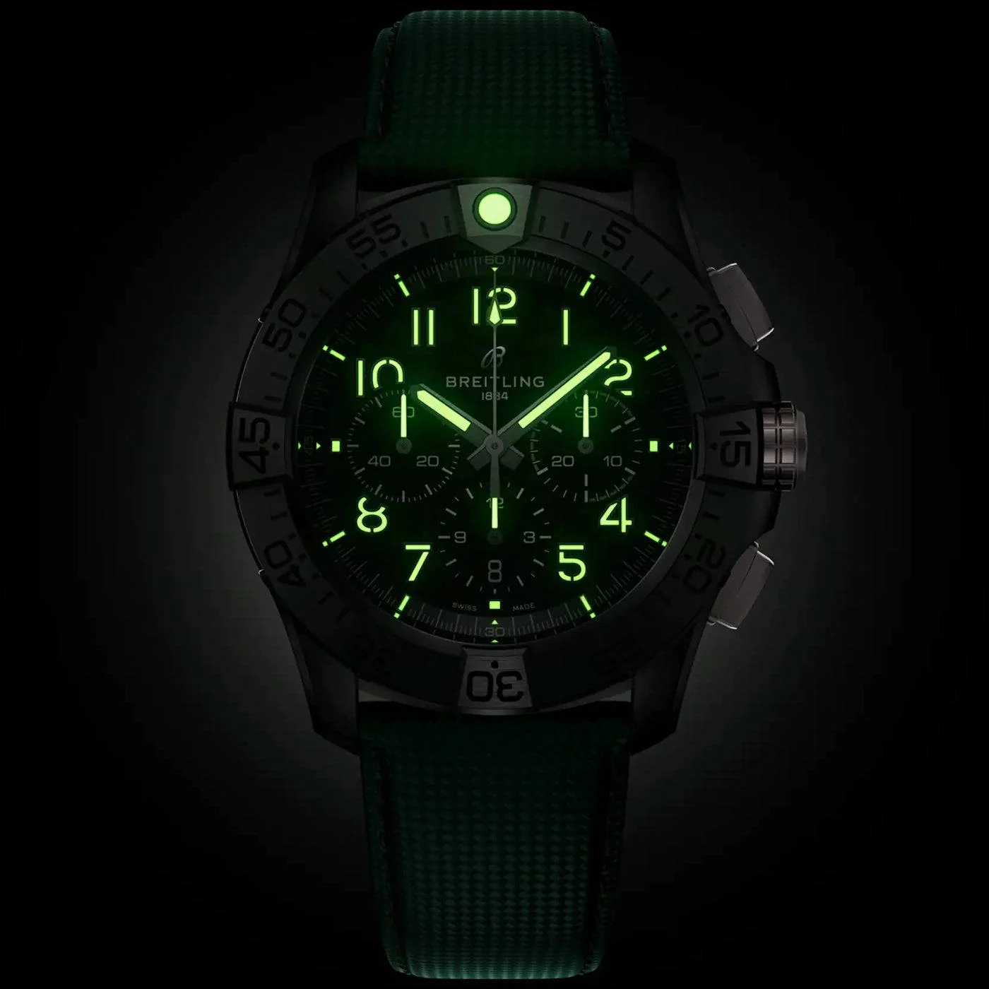 Avenger Night Mission Chronograph 46mm Men's Black Ceramic Watch - Image 6