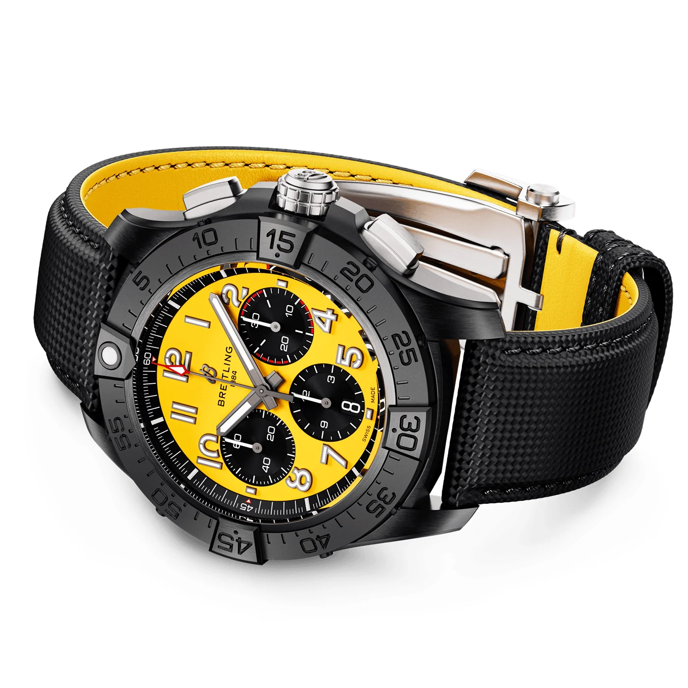 Avenger Night Mission 44mm Black Ceramic & Yellow Dial Mens Watch - Image 3
