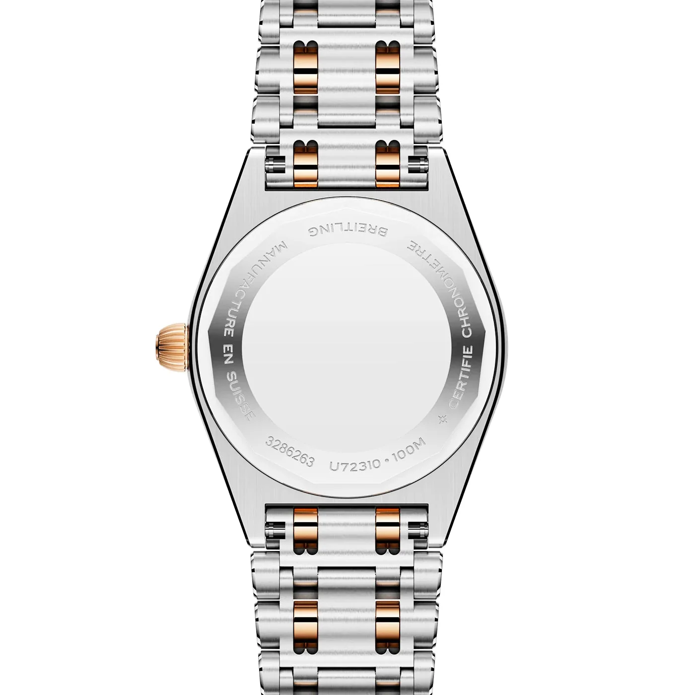 Chronomat 28mm Two-Tone Mother of Pearl Diamond Set Watch - Image 4