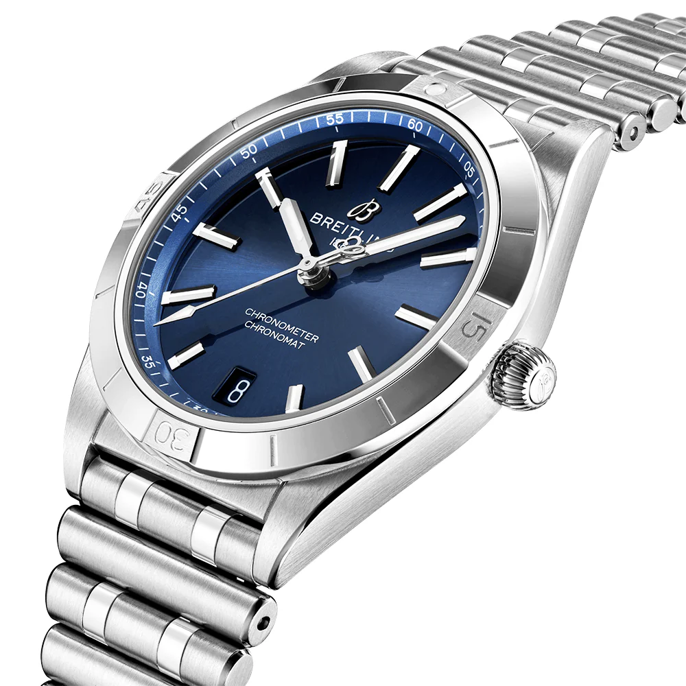 Chronomat 36mm Blue Sunray Dial Ladies Bracelet Watch - Image 2