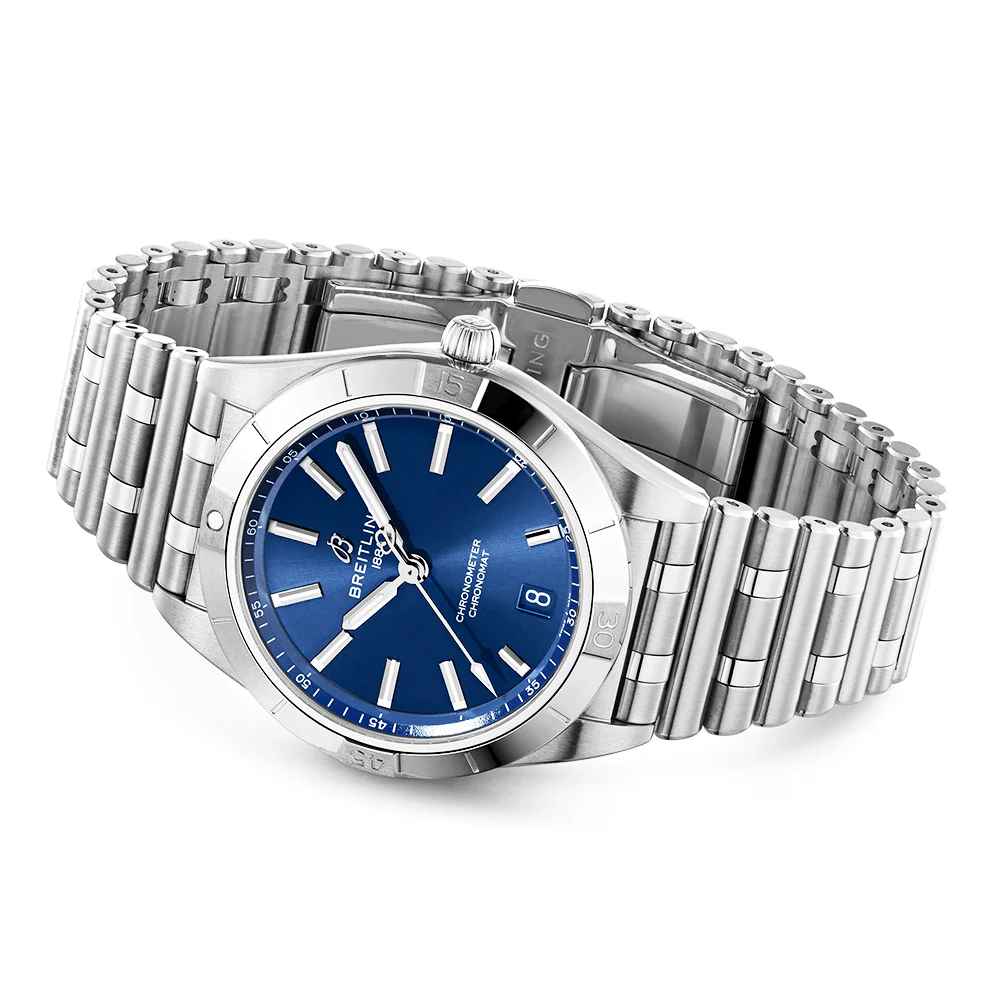 Chronomat 36mm Blue Sunray Dial Ladies Bracelet Watch - Image 3