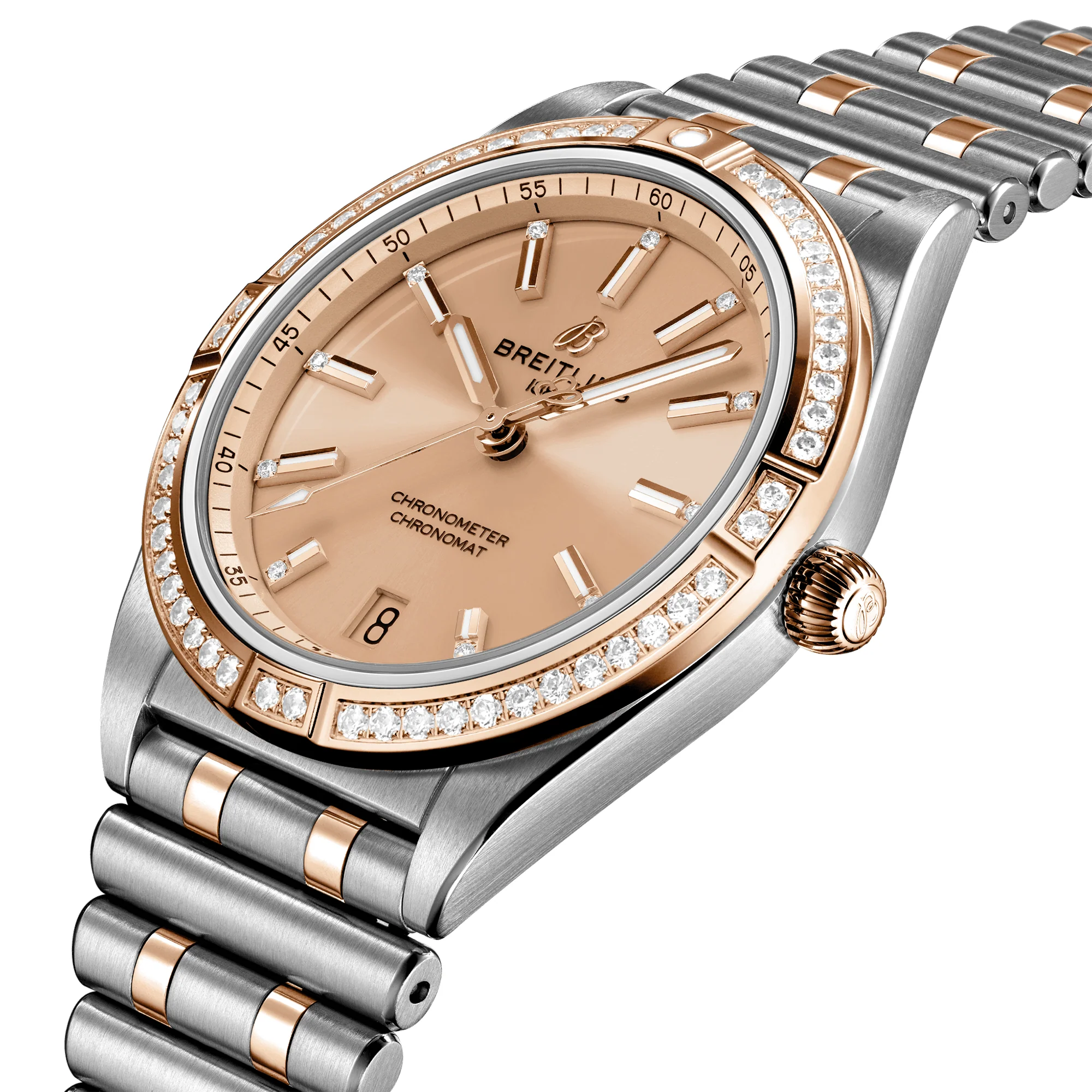 Chronomat 36mm Two-Tone Gold Diamond Dial & Bezel Bracelet Watch - Image 2