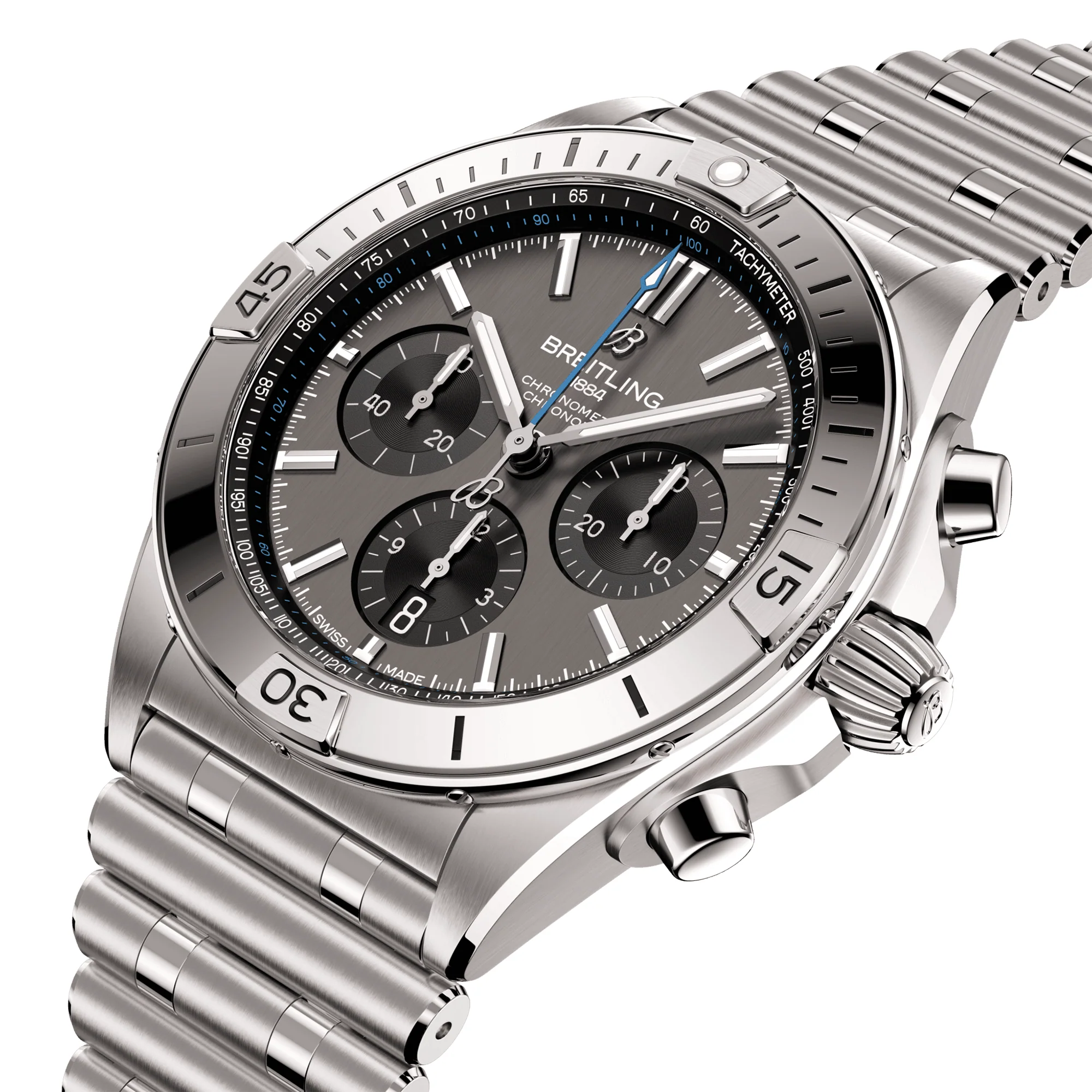 Chronomat 42mm Titanium Anthracite/Black Dial Bracelet Watch - Image 2