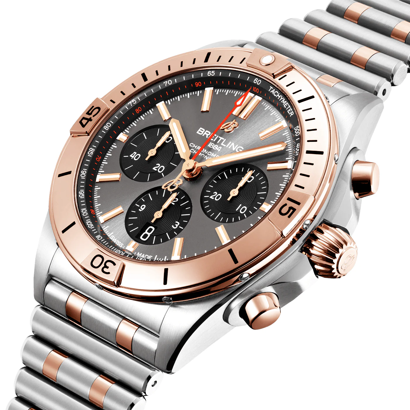 Chronomat B01 42mm Two-Tone Grey Dial Men's Chronograph Watch - Image 2