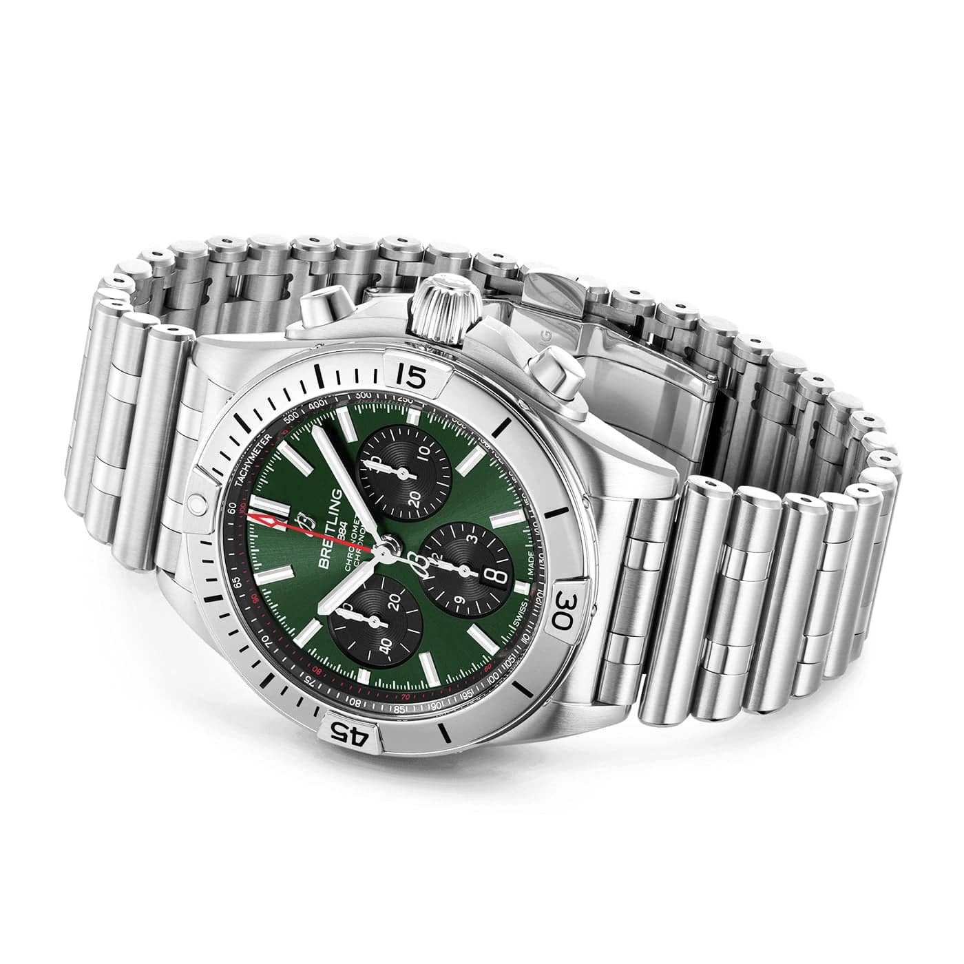 Chronomat B01 42mm Deep Green Dial Automatic Chronograph Watch - Image 3