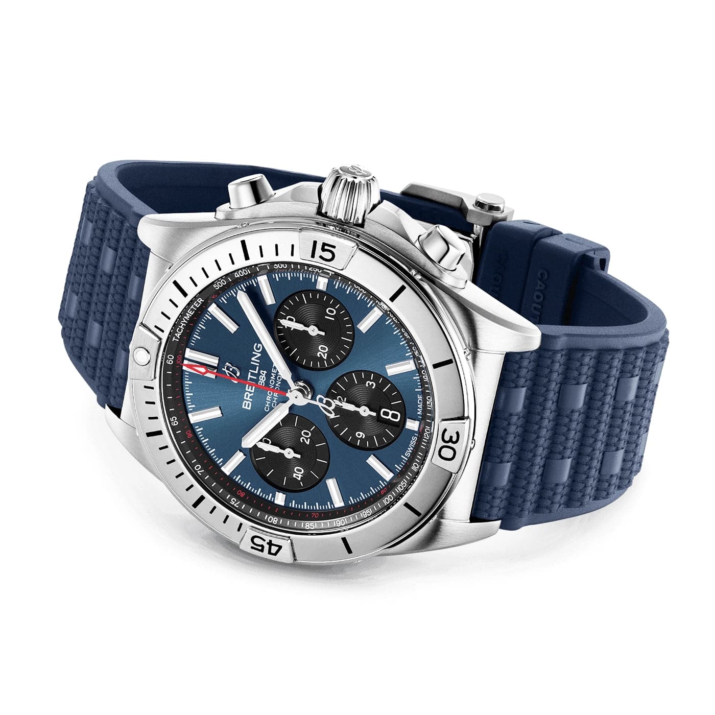 Chronomat B01 42mm Blue Dial Chronograph Rubber Strap Watch - Image 3