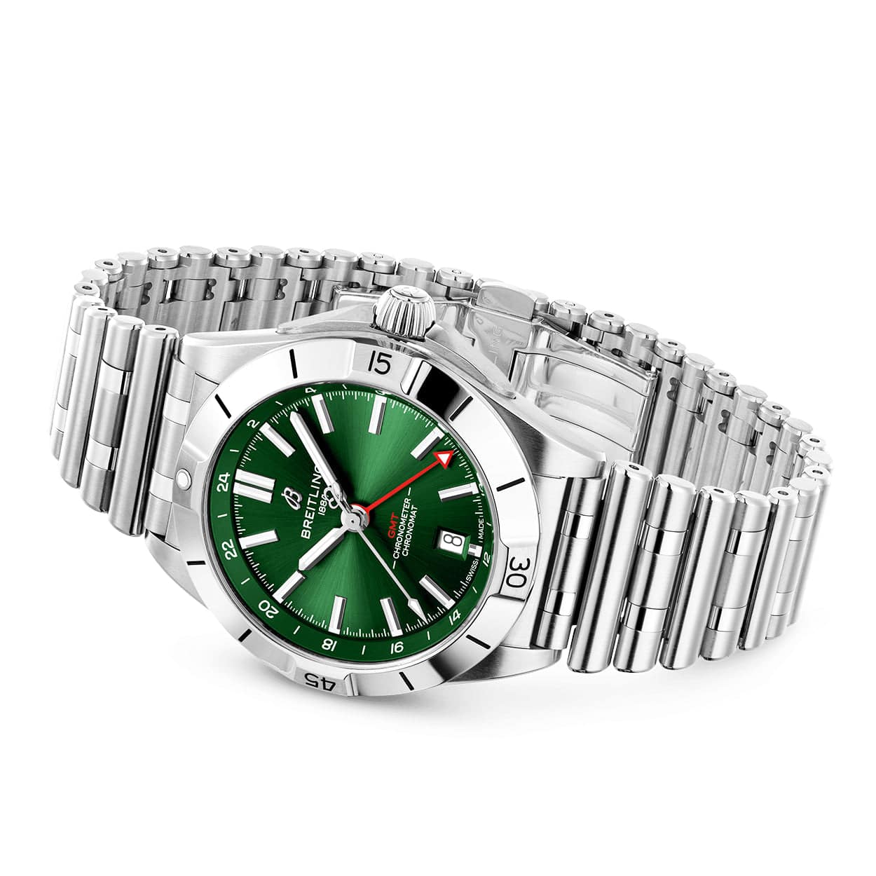 Chronomat GMT 40mm Green Dial Men's Automatic Bracelet Watch - Image 3