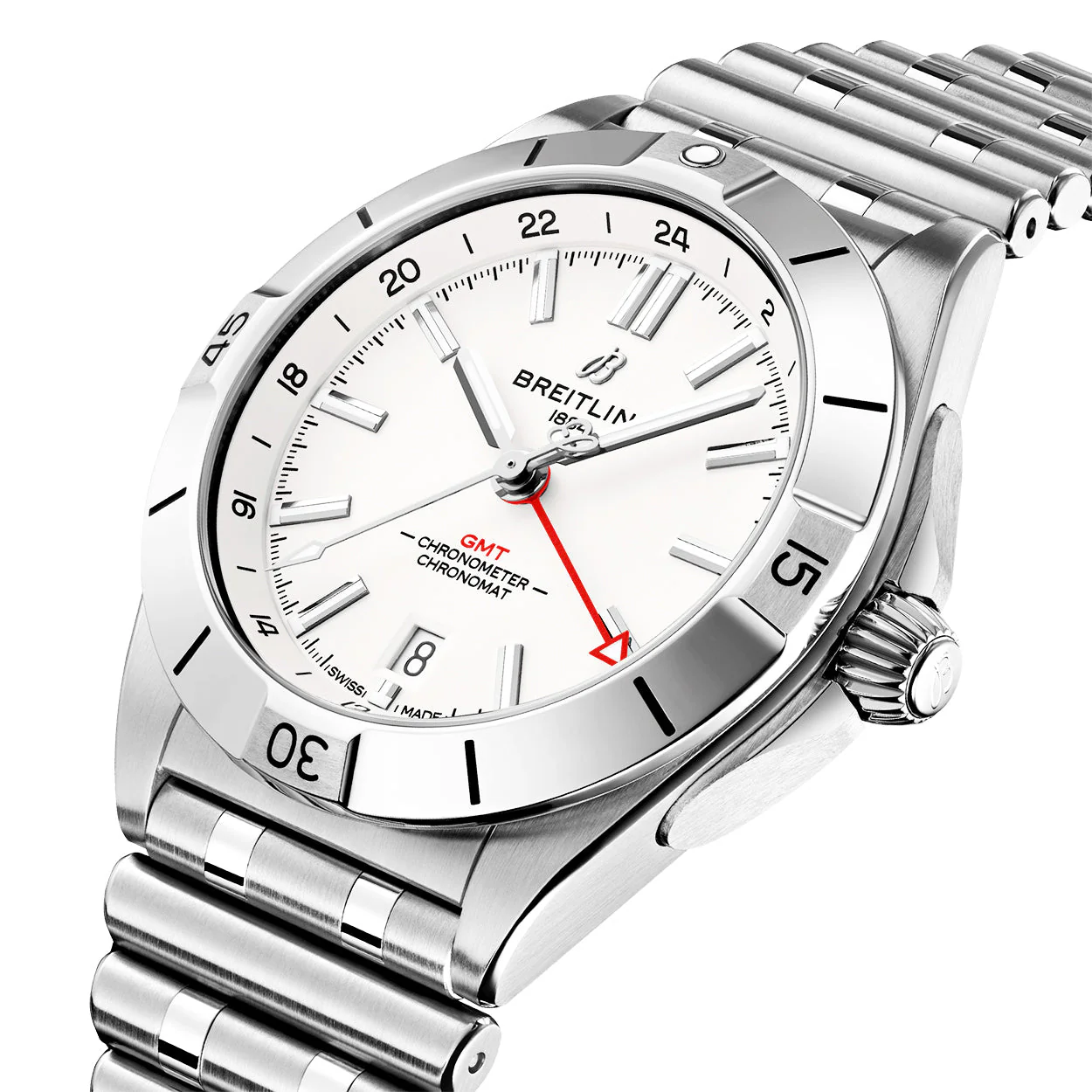 Chronomat GMT 40mm White Dial Men's Automatic Bracelet Watch - Image 2