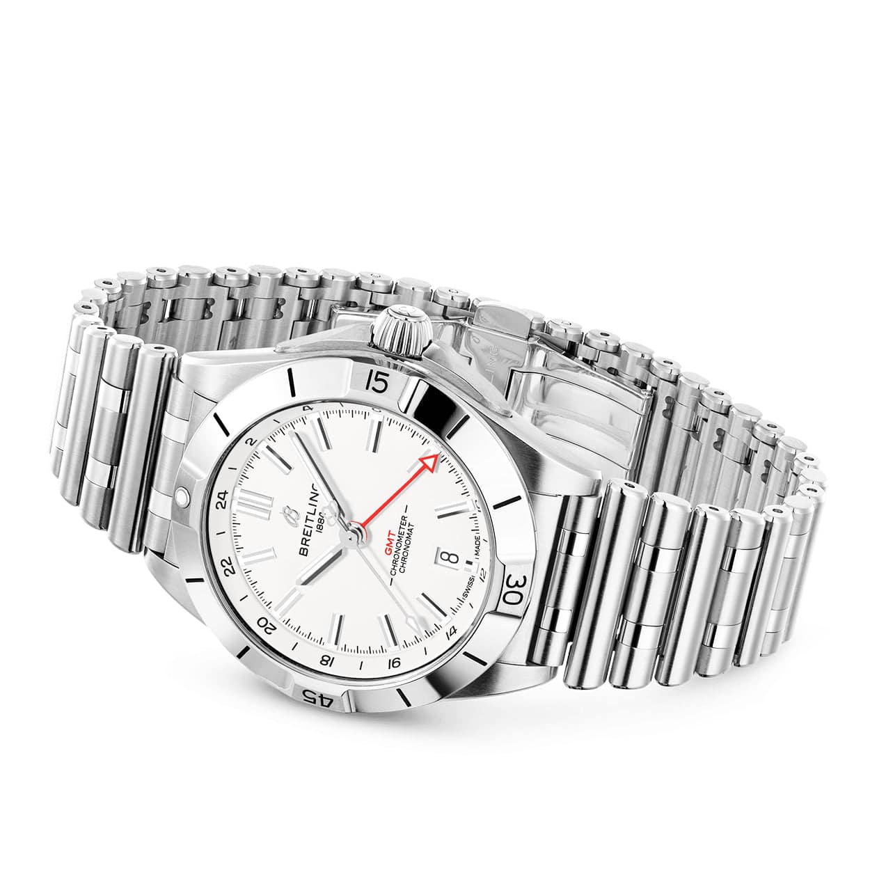 Chronomat GMT 40mm White Dial Men's Automatic Bracelet Watch - Image 3