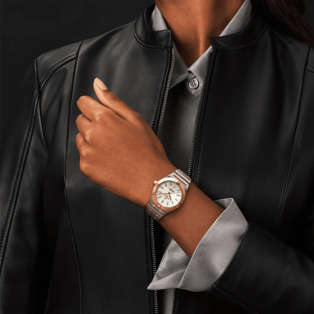 Chronomat Steel & 18ct Red Gold 32mm White/Rose Dial Ladies Watch - Image 5
