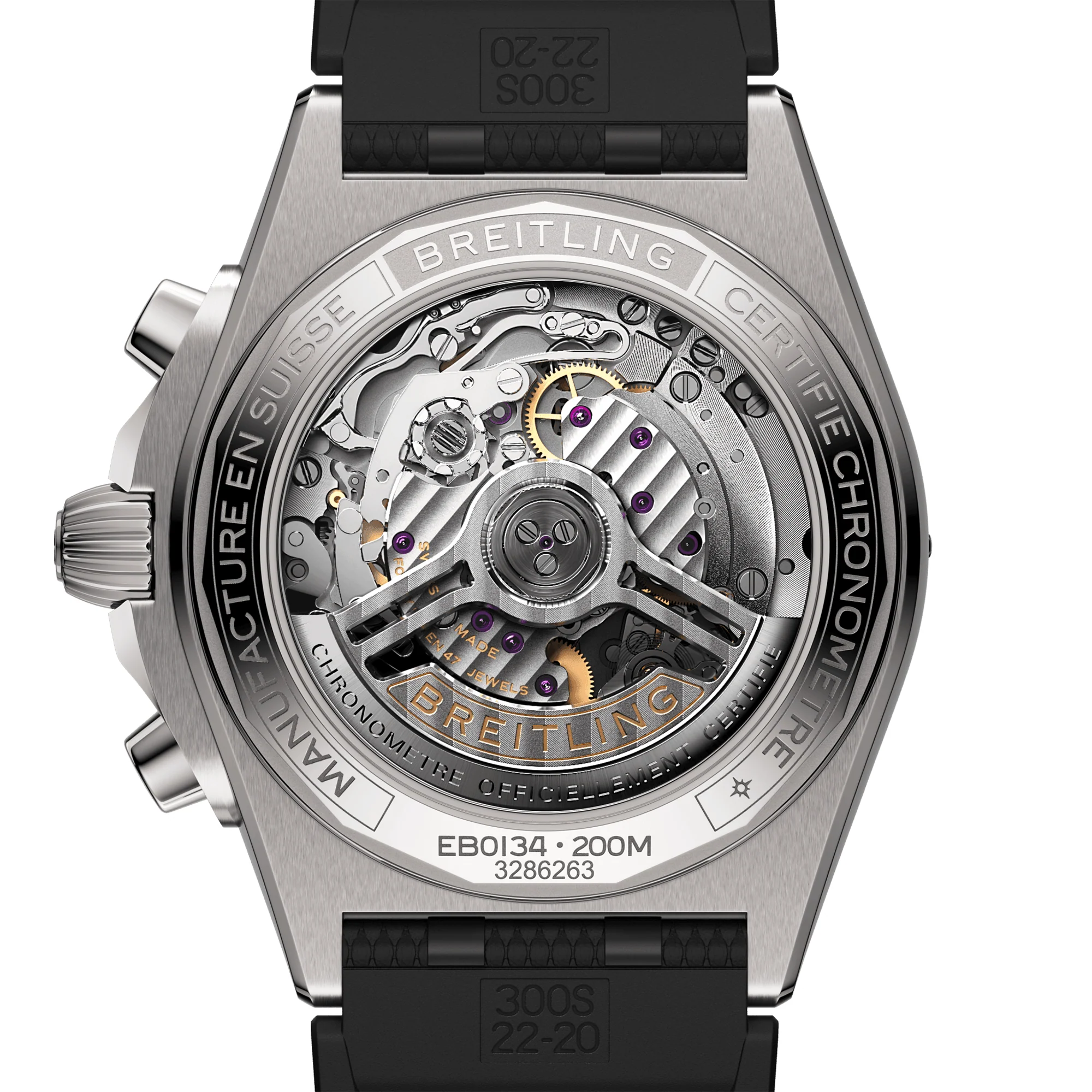 Chronomat 42mm Titanium Anthracite/Black Dial Rubber Strap Watch - Image 4