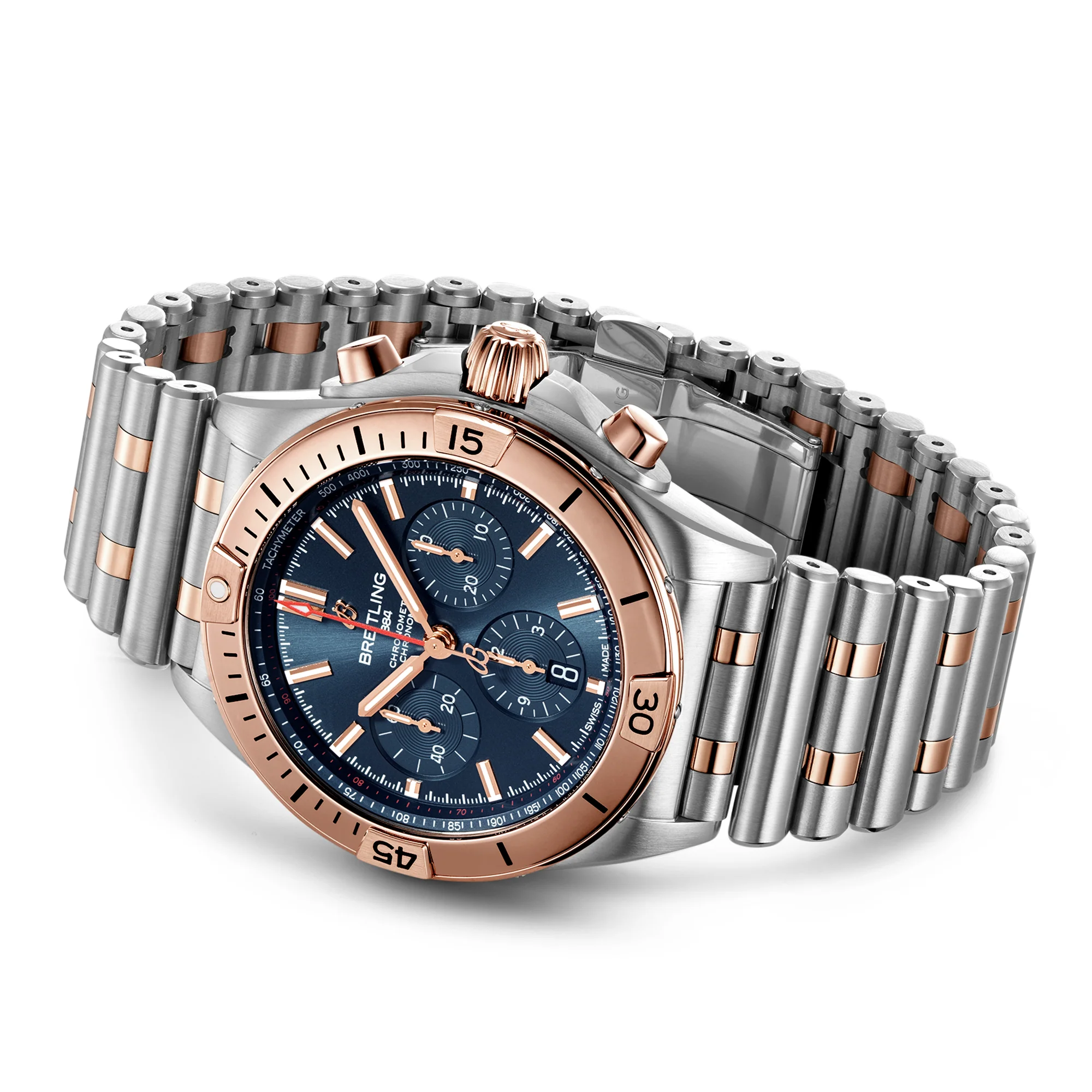 Chronomat 42mm Two-Tone Blue Dial Men's Automatic Bracelet Watch - Image 4