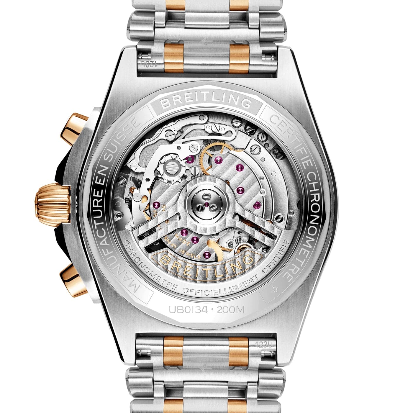 Chronomat B01 42mm Two-Tone Deep Green Dial Chronograph Watch - Image 3