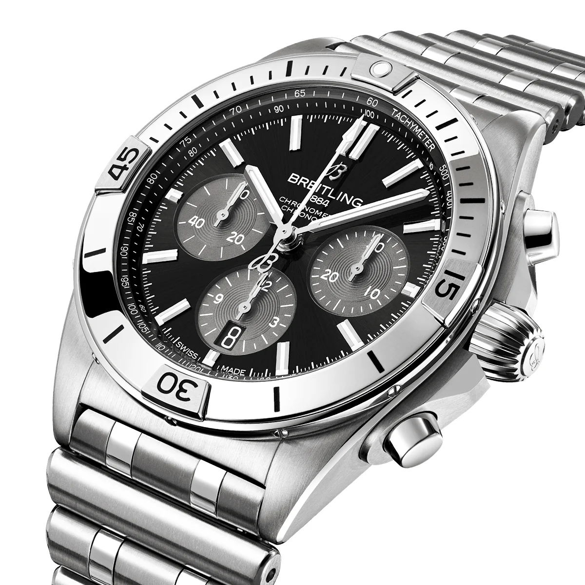 Chronomat UK Edition 42mm Black/Grey Automatic Bracelet Watch - Image 3