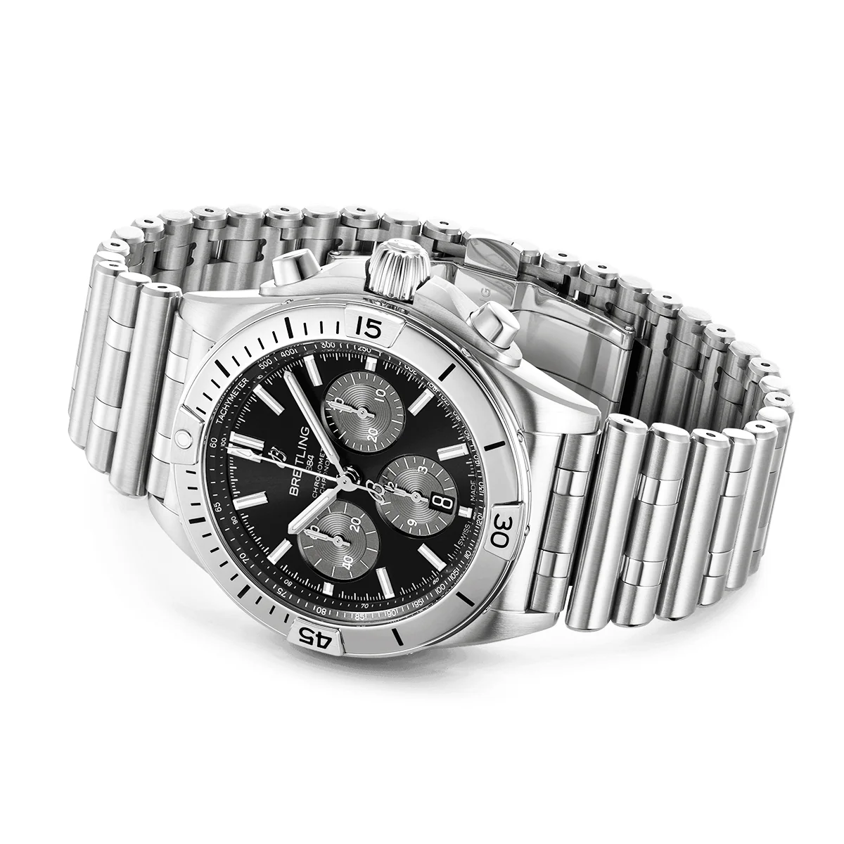Chronomat UK Edition 42mm Black/Grey Automatic Bracelet Watch - Image 4