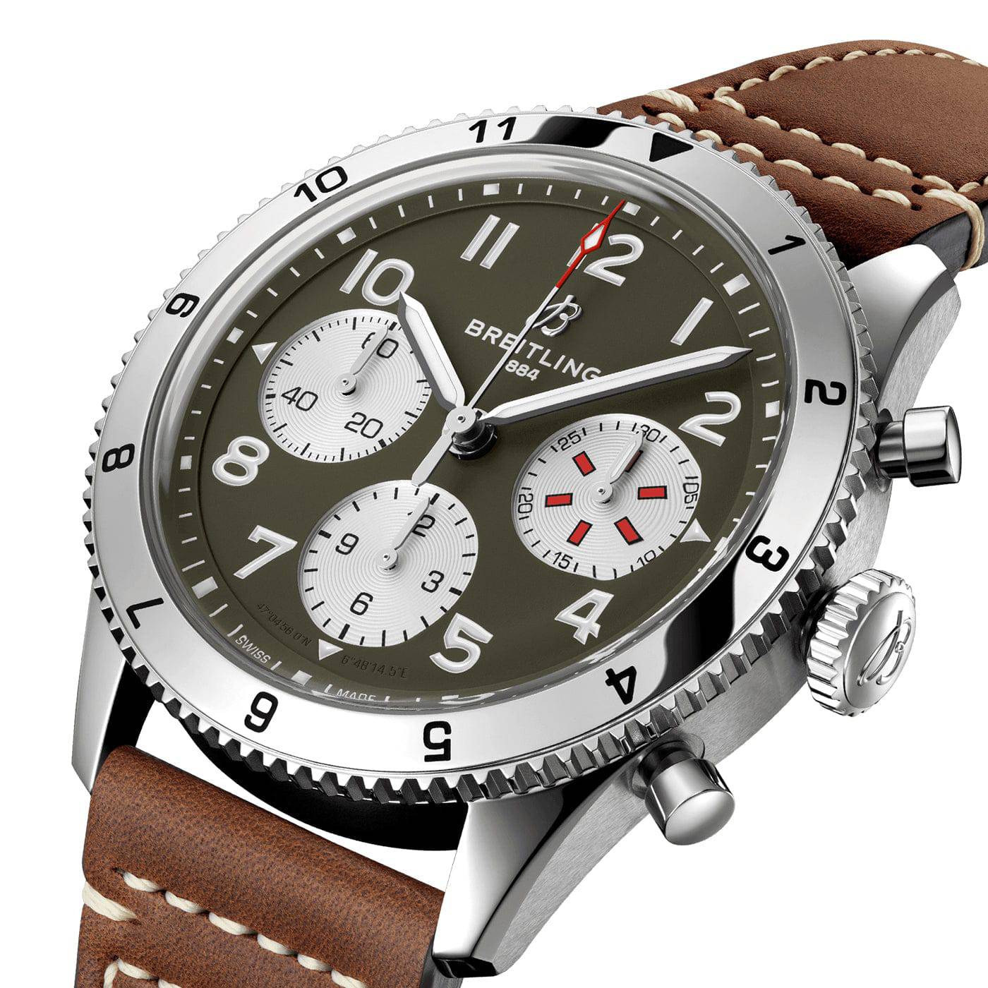 Classic AVI Curtiss Warhawk 42mm Green Dial Chronograph Watch - Image 2