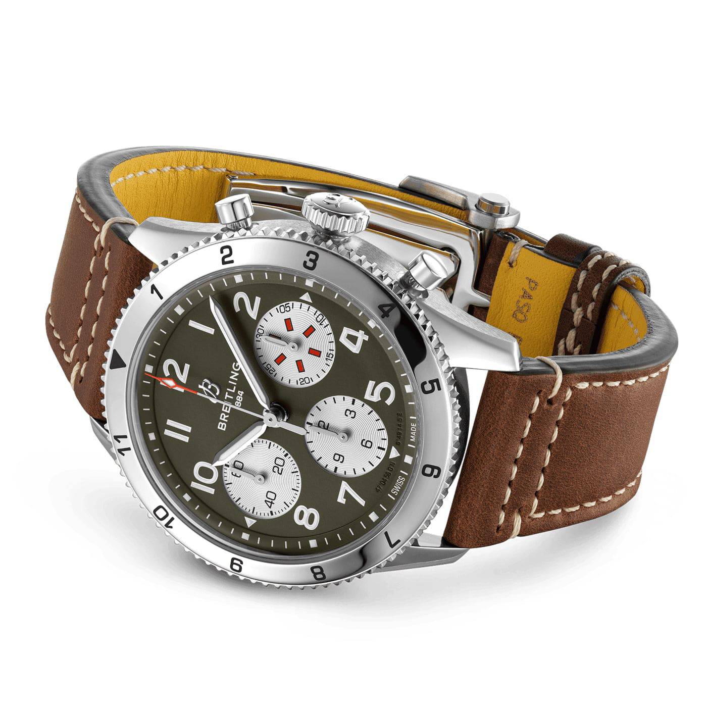 Classic AVI Curtiss Warhawk 42mm Green Dial Chronograph Watch - Image 3
