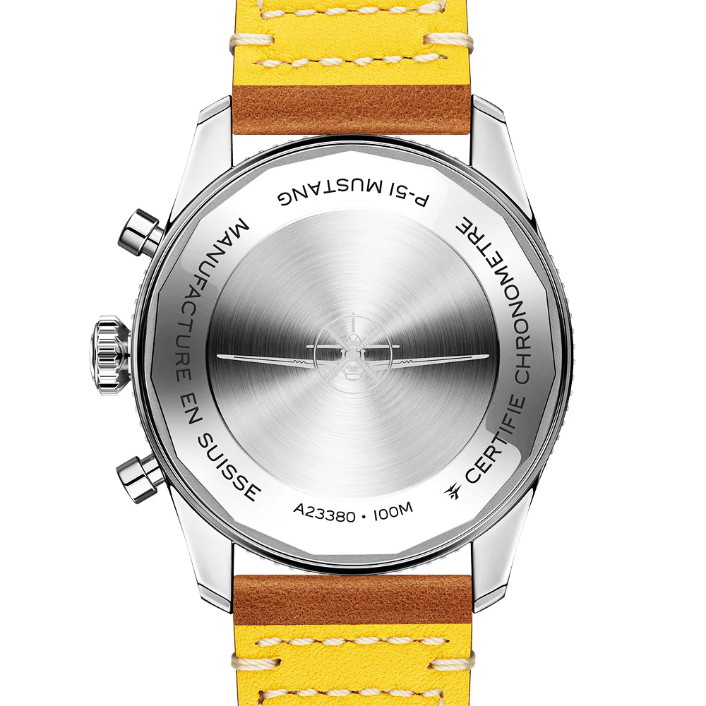 Classic AVI P-51 GMT Mustang 42mm Black Dial Chronograph Watch - Image 4