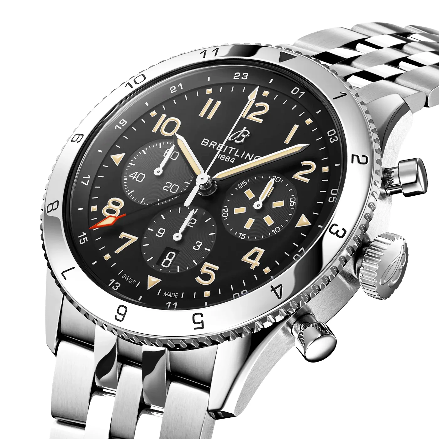 Classic AVI P-51 GMT Mustang 46mm Chronograph Bracelet Watch - Image 3