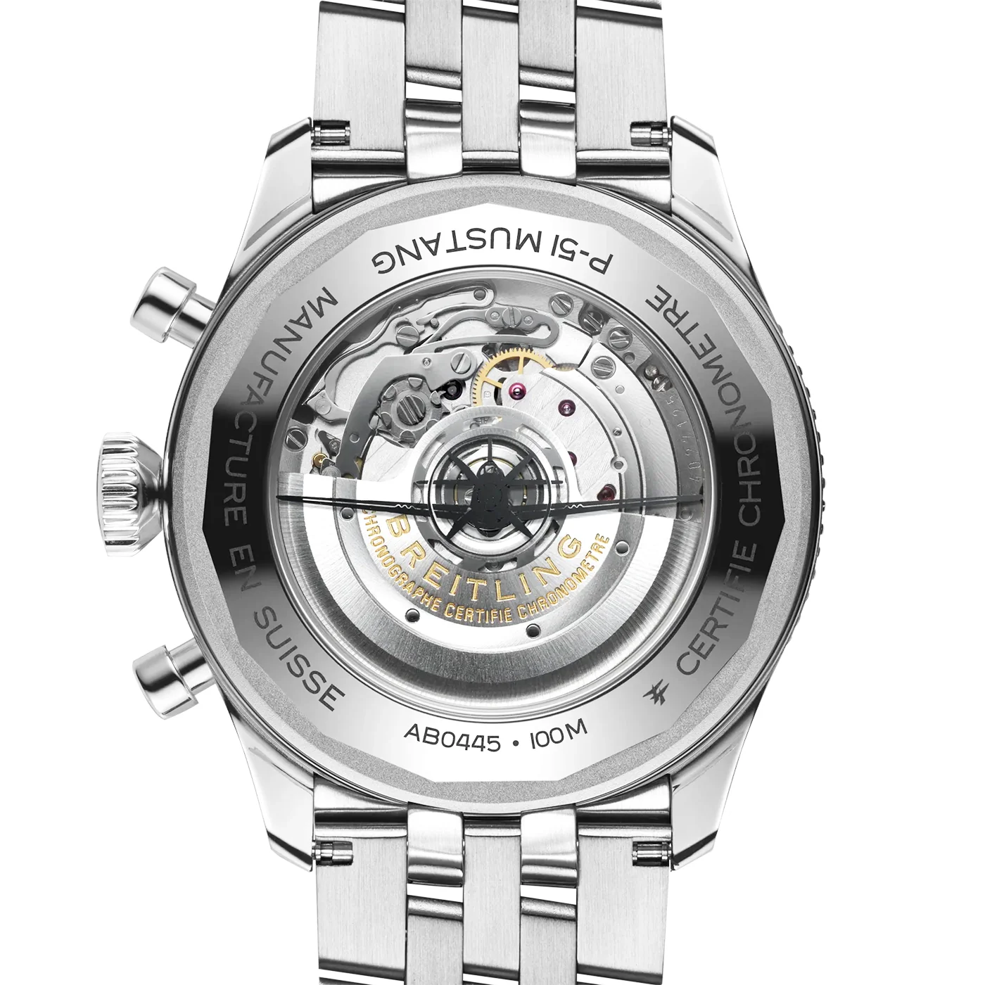 Classic AVI P-51 GMT Mustang 46mm Chronograph Bracelet Watch - Image 5