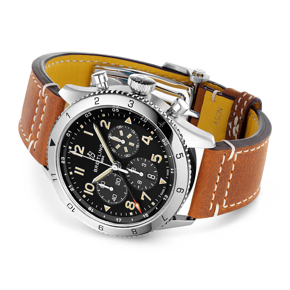 Classic AVI P-51 GMT Mustang 46mm Black Dial Chronograph Watch - Image 3