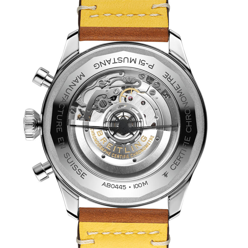 Classic AVI P-51 GMT Mustang 46mm Black Dial Chronograph Watch - Image 4