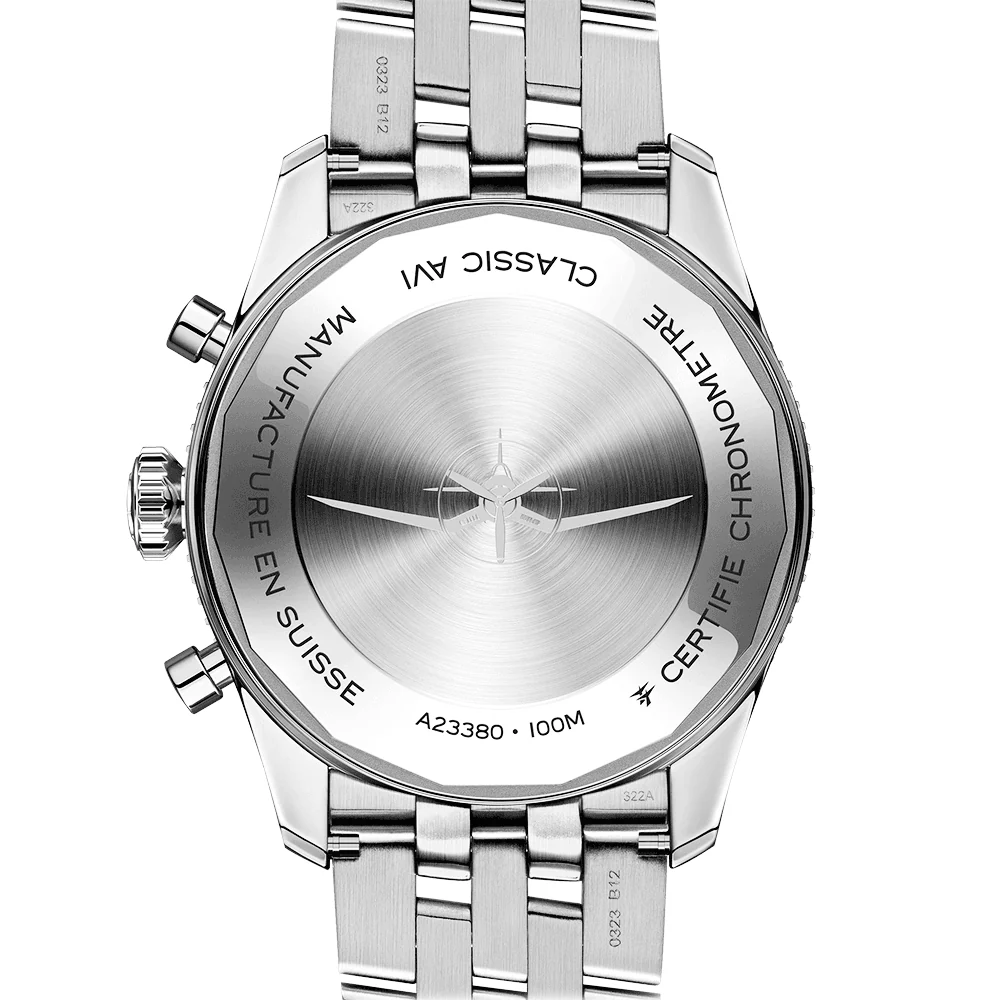 Classic AVI Tribute to Vought F4U Corsair Blue Dial Chronograph Bracelet Watch - Image 2