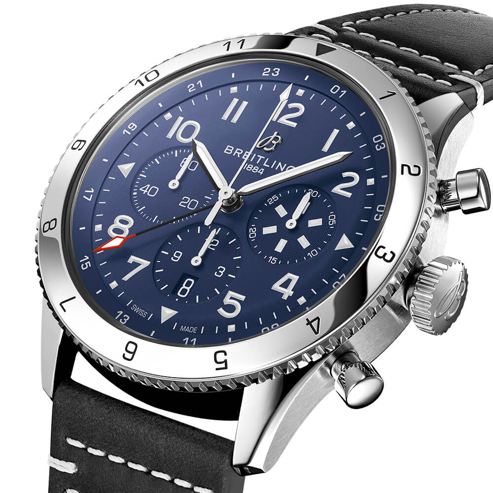 Classic AVI Tribute to Vought F4U 46mm Blue Dial Chronograph Watch - Image 3