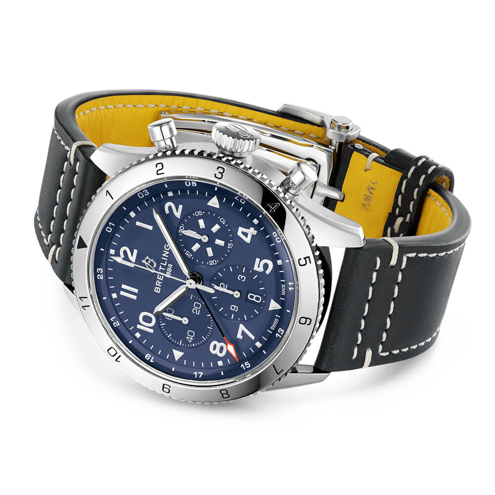 Classic AVI Tribute to Vought F4U 46mm Blue Dial Chronograph Watch - Image 4