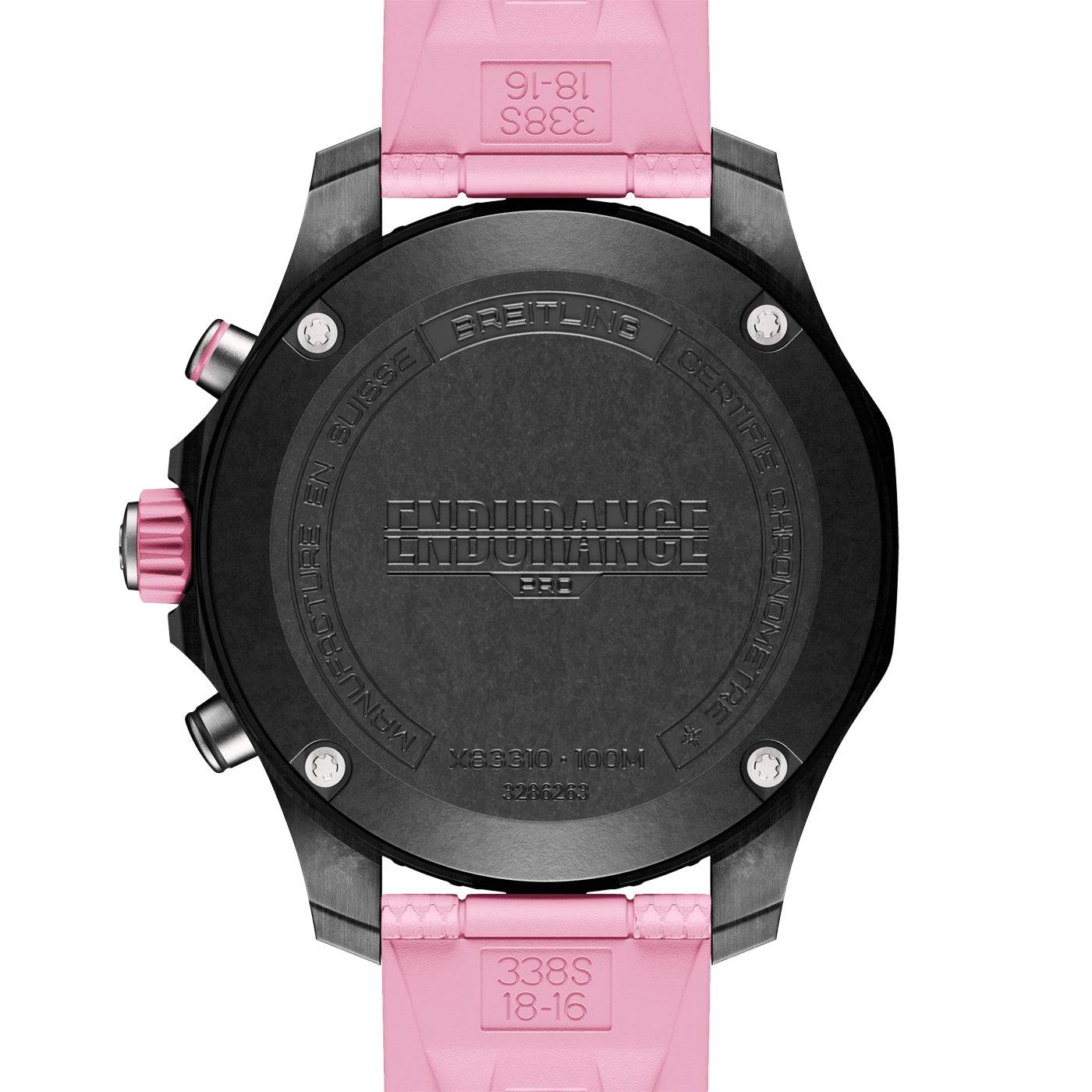 Endurance Pro 38mm Breitlight Black/Pink Rubber Strap Watch - Image 5
