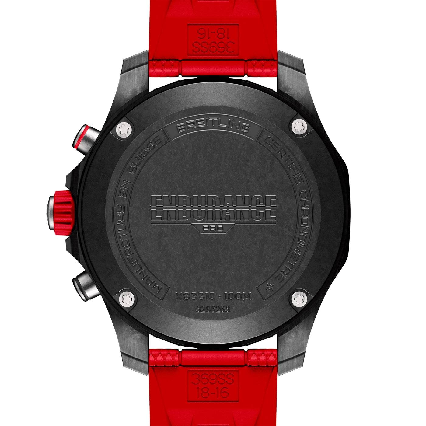 Endurance Pro 38mm Breitlight Black/Red Rubber Strap Watch - Image 4