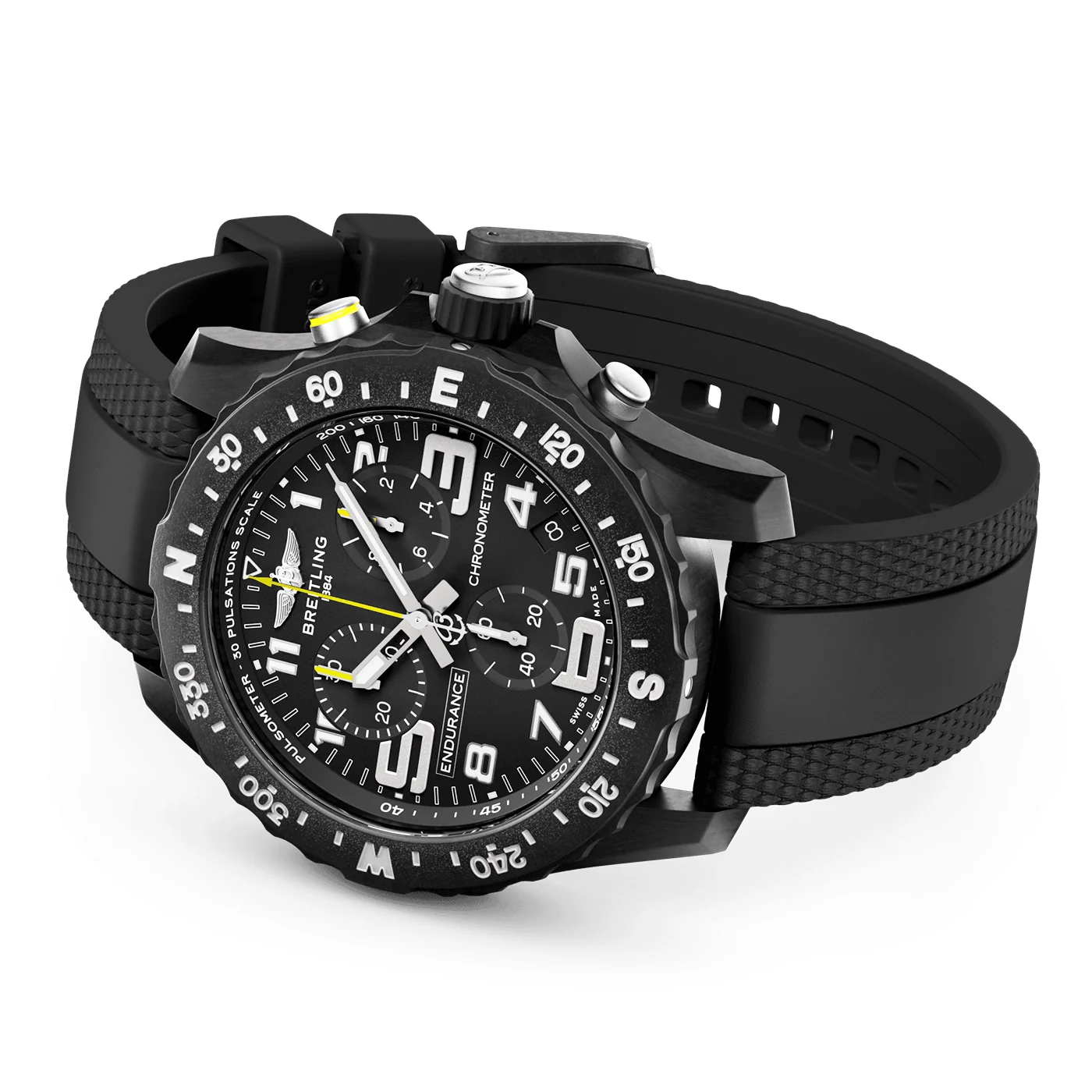 Endurance Pro 44mm Breitlight Black Dial Rubber Strap Watch - Image 3