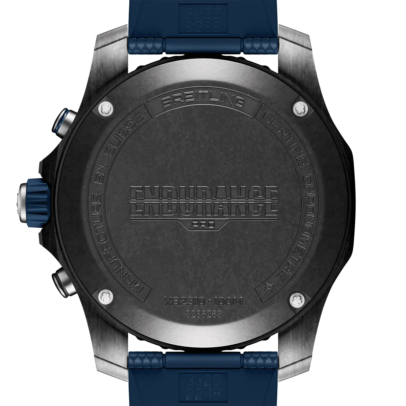 Endurance Pro 44mm Breitlight Black/Navy Blue Rubber Strap Watch - Image 5