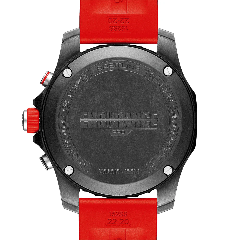 Endurance Pro 44mm Breitlight Black/Red Rubber Strap Men's Watch - Image 2