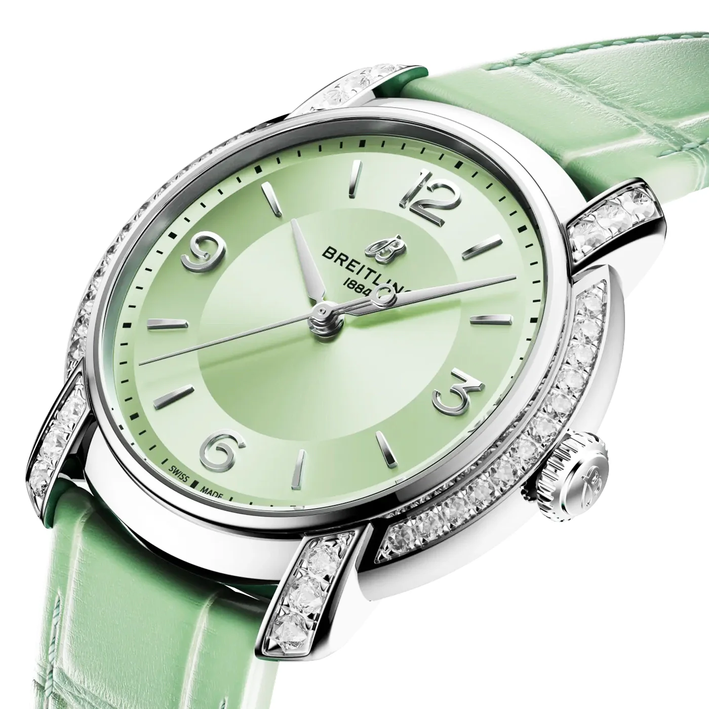 Lady Premier 36mm Green Dial Automatic Diamond Set Watch - Image 2
