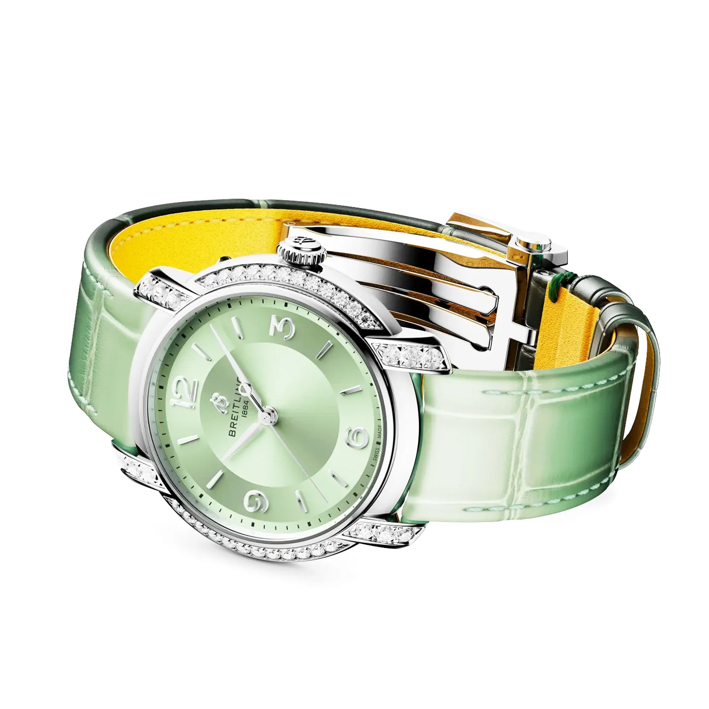Lady Premier 36mm Green Dial Automatic Diamond Set Watch - Image 3