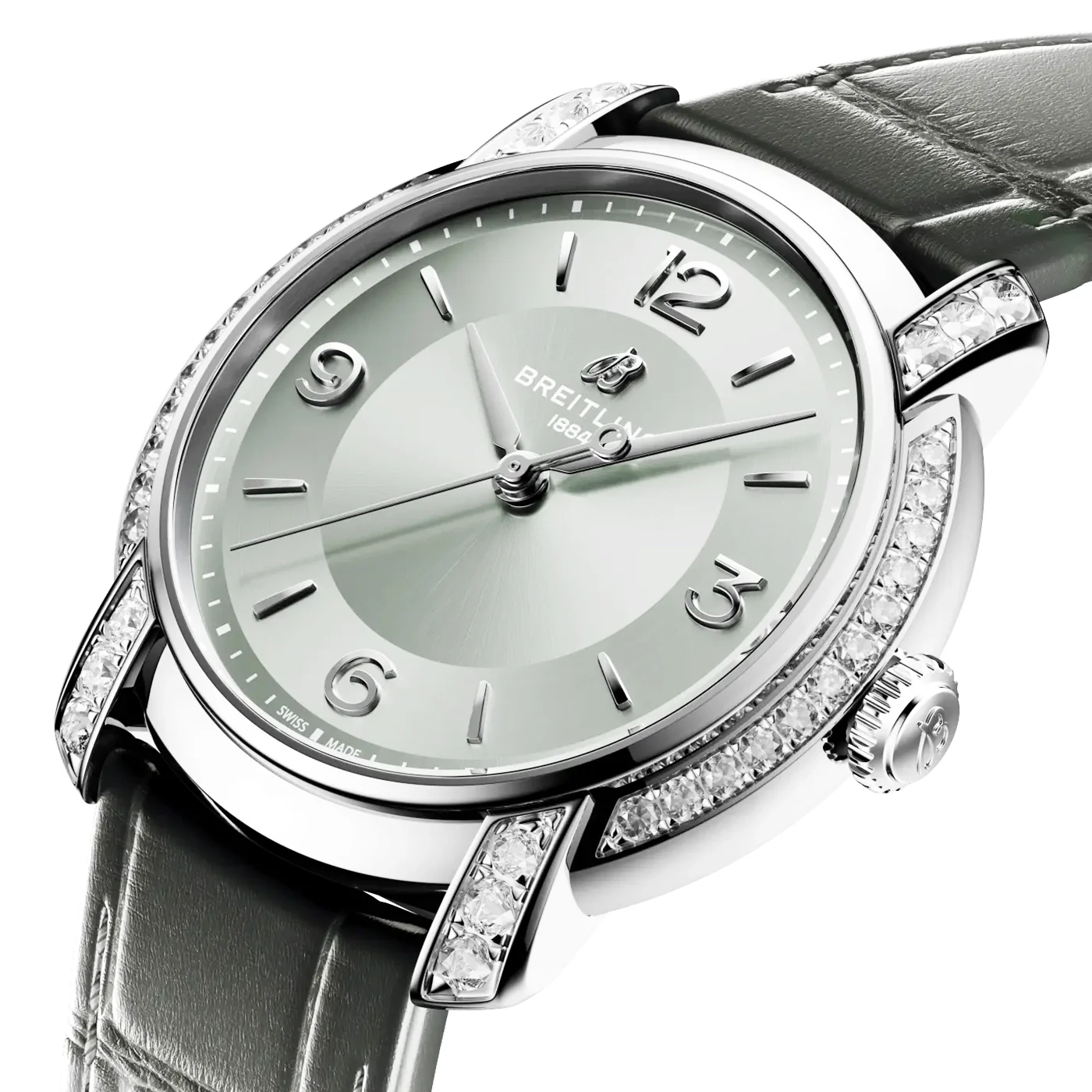 Lady Premier 36mm Grey Dial Automatic Diamond Set Watch - Image 2