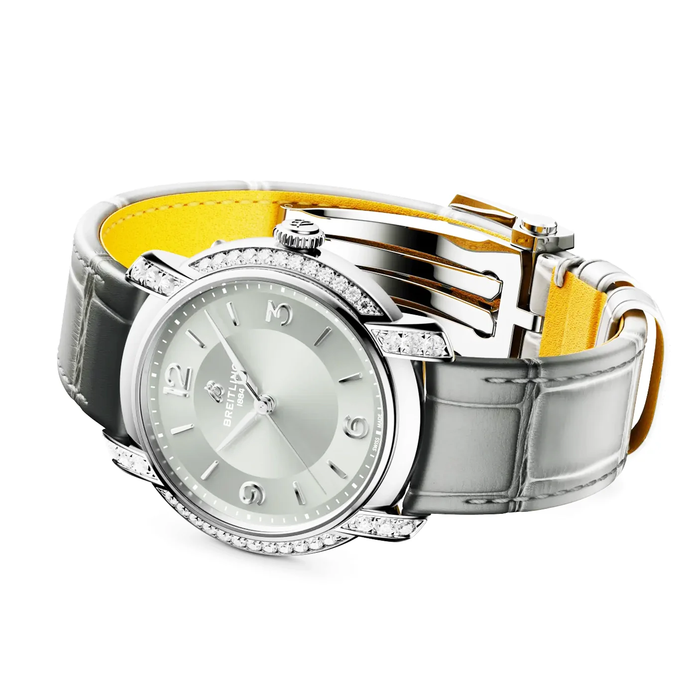 Lady Premier 36mm Grey Dial Automatic Diamond Set Watch - Image 3