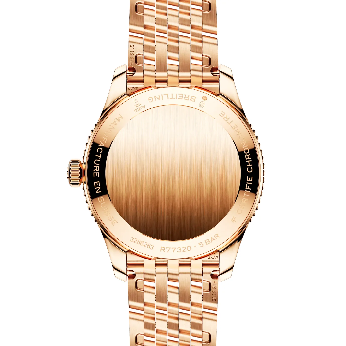Navitimer 32mm 18ct Red Gold Diamond Dial Ladies Bracelet Watch - Image 4