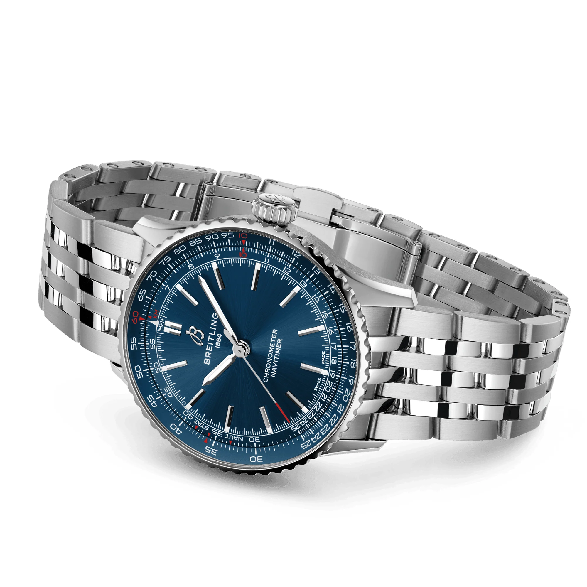 Navitimer 41mm Blue Dial Men's Automatic Bracelet Watch - Image 3